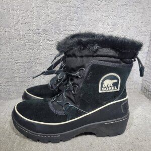 Sorel Tivoli III Women’s Size 9 Black Suede Waterproof Winter Boots NL2532-010